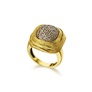 ANILLO ORO CON DIAMANTES BROWN