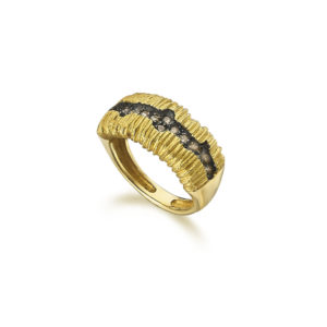ANILLO ORO CON DIAMANTES BROWN