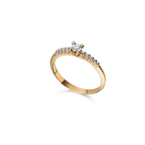 ANILLO ORO ROSA CON DIAMANTES