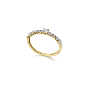 ANILLO ORO ROSA CON DIAMANTES