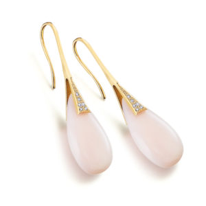 PENDIENTES ORO ROSA CON OPALO ROSA