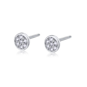 PENDIENTES ORO BLANCO CON DIAMANTES