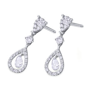 PENDIENTES ORO BLANCO CON DIAMANTES