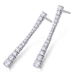 PENDIENTES ORO BLANCO CON DIAMANTES