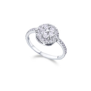 ANILLO ORO BLANCO CON DIAMANTES