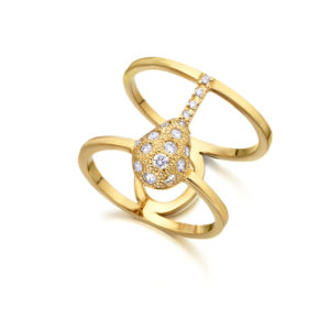 ANILLO ORO ROSA CON DIAMANTES
