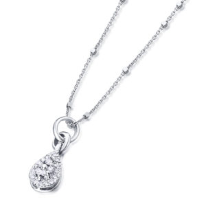 COLGANTE CON CADENA BLANCO CON DIAMANTES
