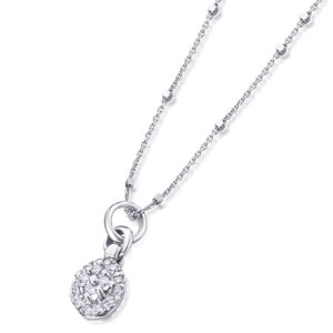 COLGANTE ORO BLANCO CON DIAMANTES