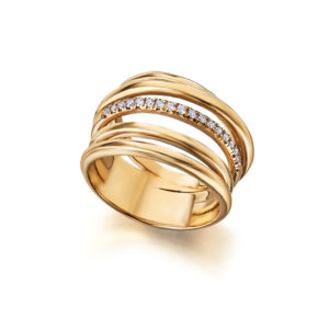 ANILLO ORO ROSA CON DIAMANTES