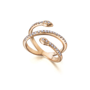ANILLO ORO ROSA CON DIAMANTES