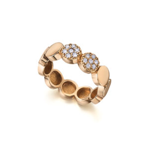ANILLO ORO ROSA CON DIAMANTES