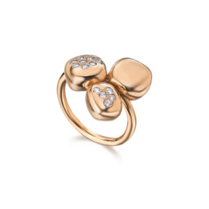 ANILLO ORO ROSA CON DIAMANTES