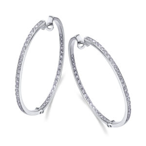PENDIENTES ORO BLANCO CON DIAMANTES