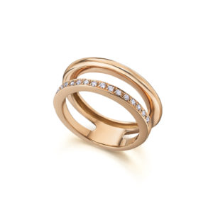 ANILLO ORO ROSA CON DIAMANTES