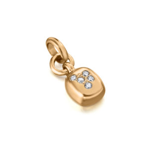 COLGANTE ORO ROSA CON DIAMANTES