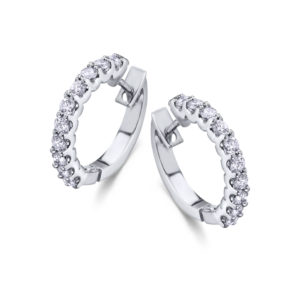PENDIENTES ORO BLANCO CON DIAMANTES
