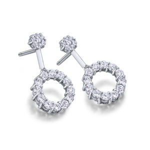 PENDIENTES ORO BLANCO CON DIAMANTES