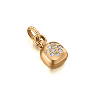 COLGANTE ORO ROSA CON DIAMANTES