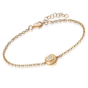 PULSERA ORO ROSA CON DIAMANTES