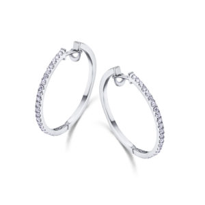 PENDIENTES ORO BLANCO CON DIAMANTES