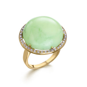 ANILLO ORO ROSA CON CRISOPAS Y DIAMANTES
