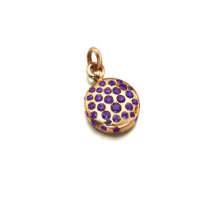 COLGANTE ORO ROSA CON AMATISTAS